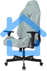 Кресло игровое Бюрократ Knight N1 Fabric серо-голубой Light-28 с подголов. крестовина металл