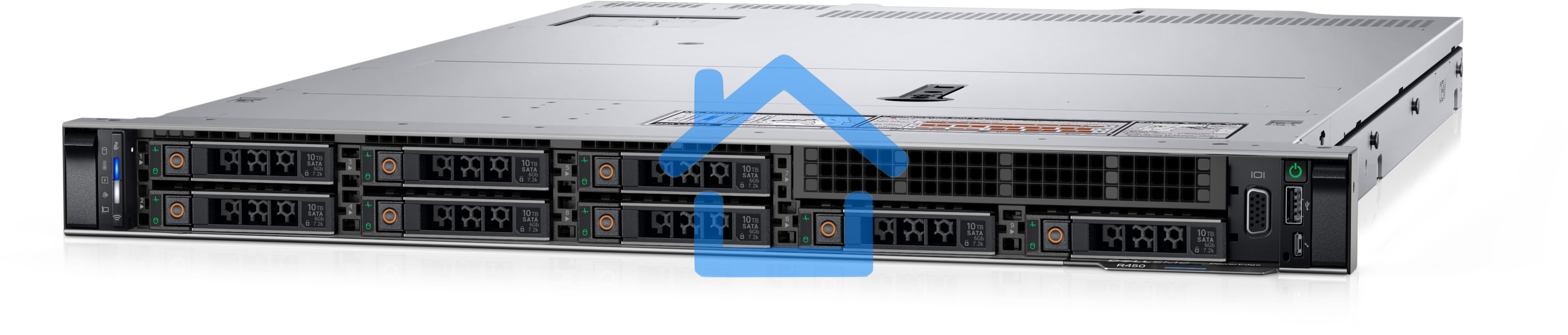 Сервер Dell PowerEdge R450/ PowerEdge R450 chassis (up to 4x3.5