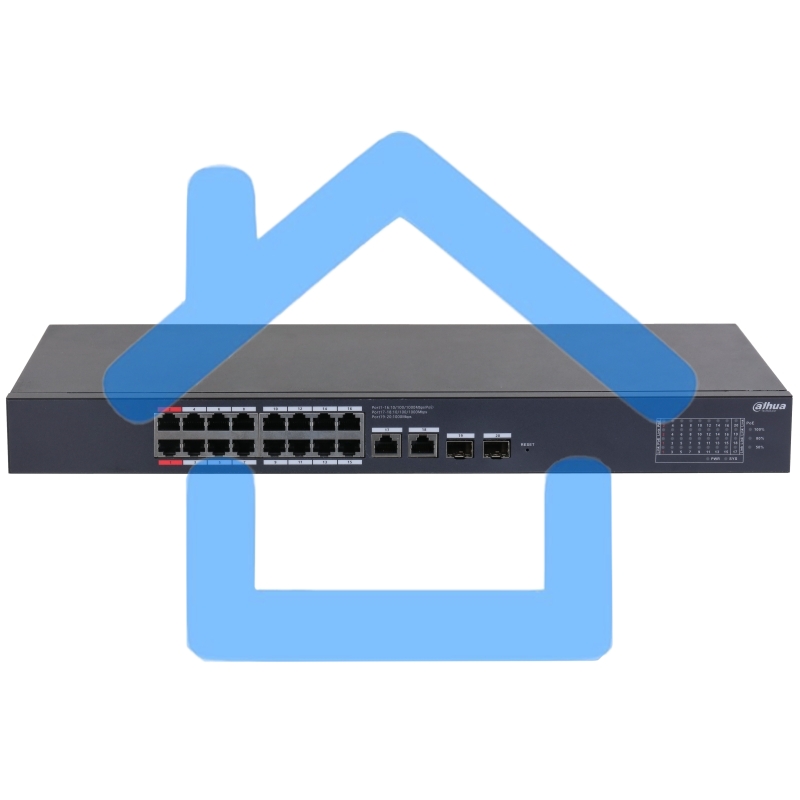 Коммутатор Dahua DH-CS4220-16GT-190 16x100Мбит/с 2x1Gbит/с 2xКомбо(1000BASE-T/SFP) управляемый