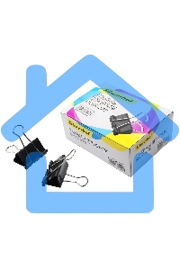 Зажимы Silwerhof 510017 сталь 41мм черный (упаковка: 12шт) картонная коробка