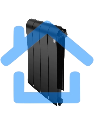 Радиатор биметаллический Royal Thermo Infinity 500 Noir Sable VR80 - 4 секц.