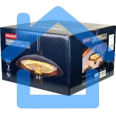 Обогреватель инфракрасный подвесной Rexant 60-0061, черный, 1500 Вт, 25 м2, термостат, 3 режима обогрева