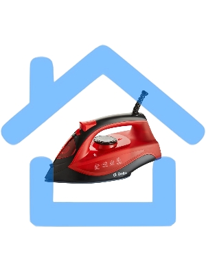 Утюг Delta DL-756 черный с красным