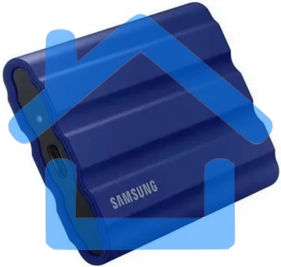 Накопитель Samsung External SSD T7 Shield, 2TB, Type C-to-C/A, USB 3.2 Gen2, R/W 1050/1000MB/s, IP65, 88x59x13mm, 98g, Blue (12 мес.)