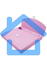 Папка-портфель Бюрократ Pastel PASTPP01PINK 1 отдел. A4 пластик 0.7мм розовый