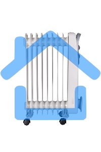 Обогреватель масляный Ресанта ОМ-9А (9 секций), белый, 2000 Вт, 20 м2, термостат 67/3/16