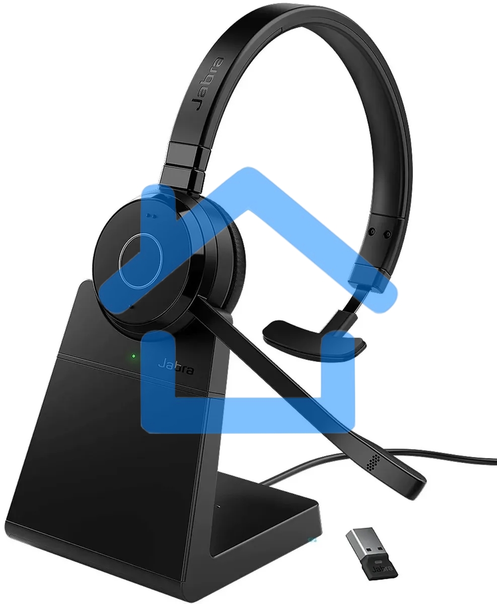 Беспроводная гарнитура Jabra Evolve 65 TE, Link 390a MS Mono Stand (PN: 6693-833-399) 