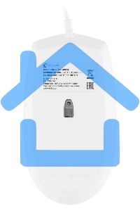 Мышь проводная Oklick 147M белый, 2000 dpi, USB, кнопки - 4