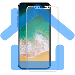 Защитное стекло Ainy Apple iPhone X (0,2мм) Full Screen Cover (3D) белый