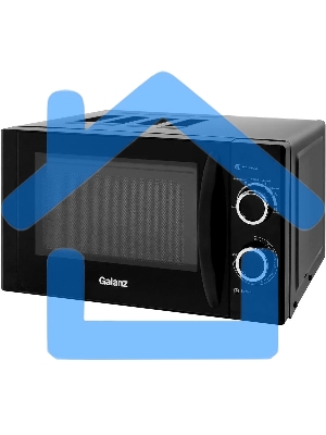 Микроволновая печь Galanz MOS-2001MB черный, 20 л, 700 Вт, переключатели - поворотный механизм