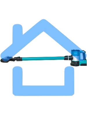 Пылесос вертикальный Pioneer VC470S бирюзовый, питание от аккумулятора, 130 Вт, уборка сухая/влажная, пылесборник 0.6 л, работа от АКБ max 40 мин.