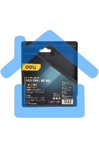 Набор ручного инструмента Deli Набор сверл по металлу HSS (1-10мм, 19 шт) Deli DH-MHZ019-ED1 пластиковый кейс