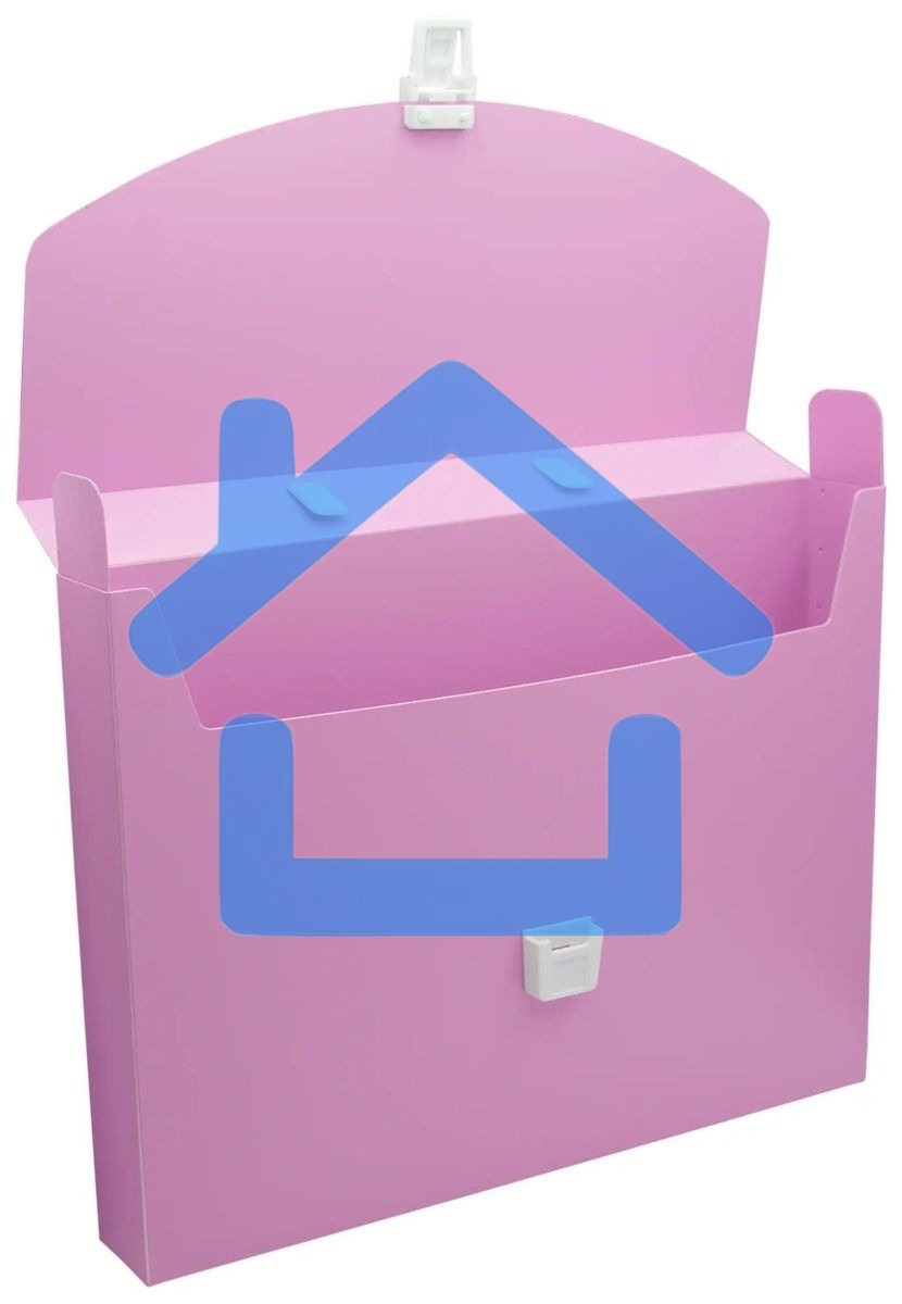 Папка-портфель Бюрократ Pastel PASTPP01PINK 1 отдел. A4 пластик 0.7мм розовый