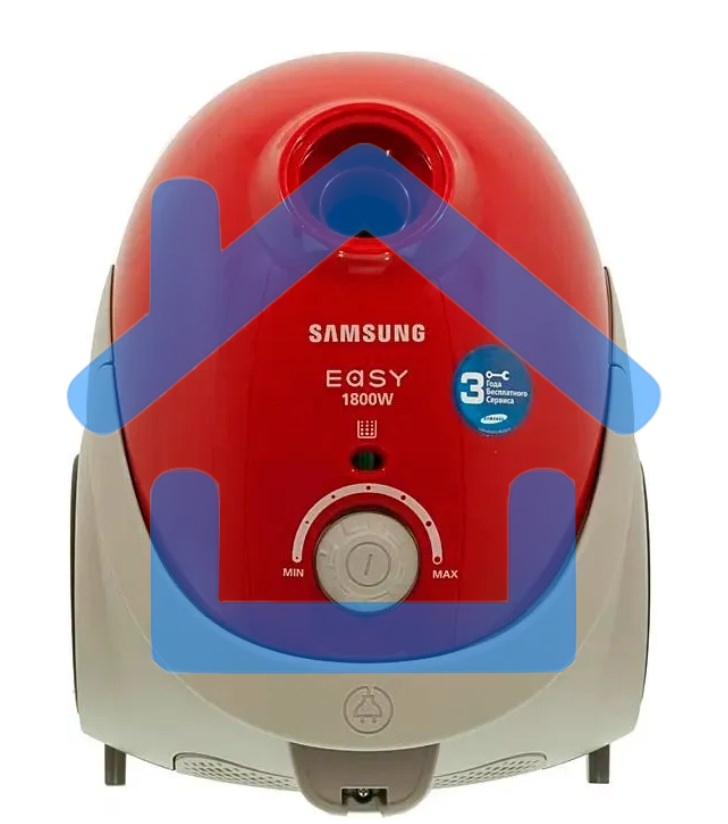 Пылесос Samsung VCC5251V3R 1800Вт, красный 410/1800 Вт, уборка сухая, пылесборник мешок, контейнер 2л