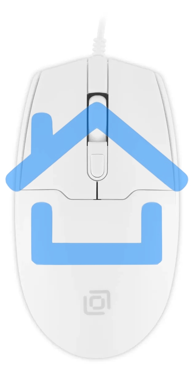 Мышь проводная Oklick 147M белый, 2000 dpi, USB, кнопки - 4
