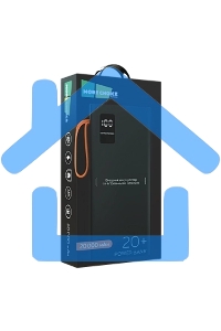 Портативный аккумулятор More choice (4620202550569) PB22-20 с кабелем 2USB 2.1A - 20000mAh черный