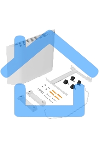 Конвектор Denzel XCE-1000 белый, 1000 Вт, 15 м2, термостат