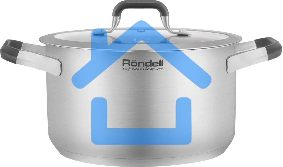 Кастрюля Rondell Stolz RDS-1753, 3.2л, 20см, с крышкой, сталь