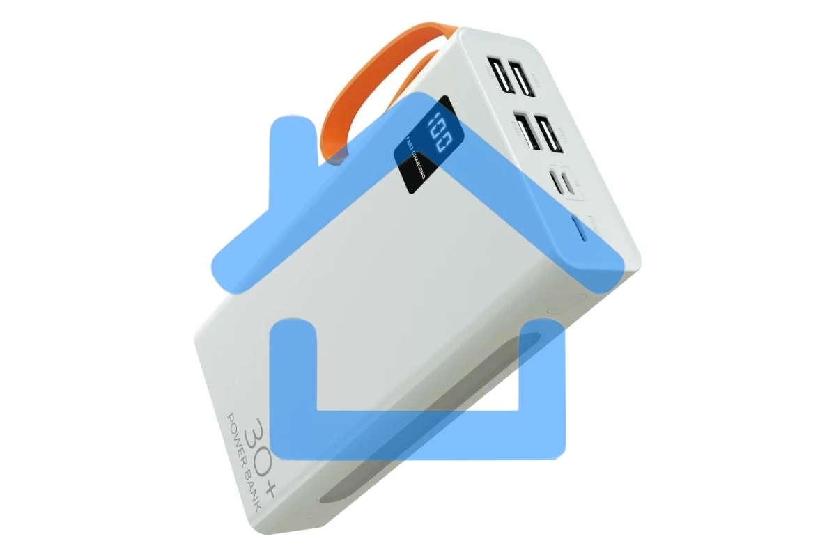 Портативный аккумулятор More choice (4620202550583) PB22-30 с кабелем 2USB 2.1A - 30000mAh белый