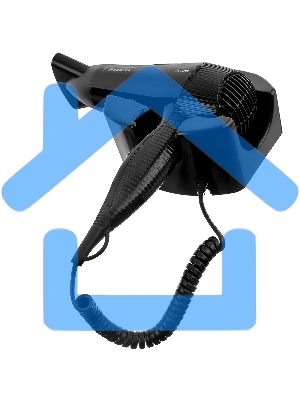 Фен настенный BRAYER BR3021BK, 2000, 2 скор, 2 реж нагрева, концентратор, холод, 1,8 м,