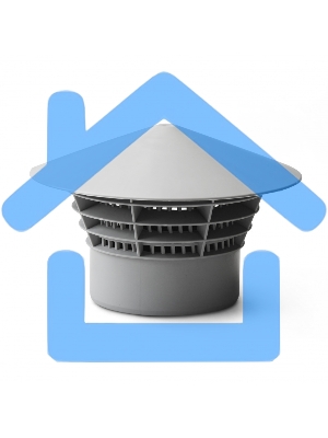 Зонт вентиляционный (дефлектор) (Полипропилен) 110