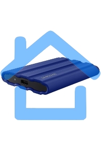 Внешний SSD Samsung T7 Shield, 2TB, USB 3.2 Gen 2 Type-C, R/W 1050/1000, синий