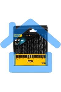 Набор ручного инструмента Deli Набор сверл по металлу HSS (1-10мм, 19 шт) Deli DH-MHZ019-ED1 пластиковый кейс