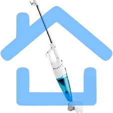 Пылесос вертикальный/ручной H-clean HVC 101 белый/голубой, питание от сети, 225 Вт, уборка сухая, пылесборник 0.8 л