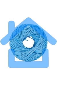 Шпагат полипропиленовый Сибртех 93977 1200 текс, 1,7 мм, L 110 м, Россия, синий