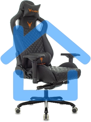 Кресло игровое Knight TITAN черный ромбик эко.кожа с подголов. крестовина металл