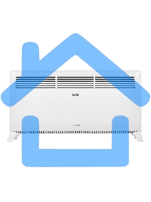 Конвектор Ballu Solo Turbo BEC/SMT-2500 белый, 2500 Вт, 30 м2, термостат