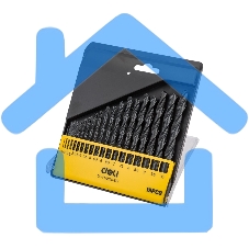 Набор ручного инструмента Deli Набор сверл по металлу HSS (1-10мм, 19 шт) Deli DH-MHZ019-ED1 пластиковый кейс