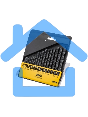 Набор ручного инструмента Deli Набор сверл по металлу HSS (1-10мм, 19 шт) Deli DH-MHZ019-ED1 пластиковый кейс