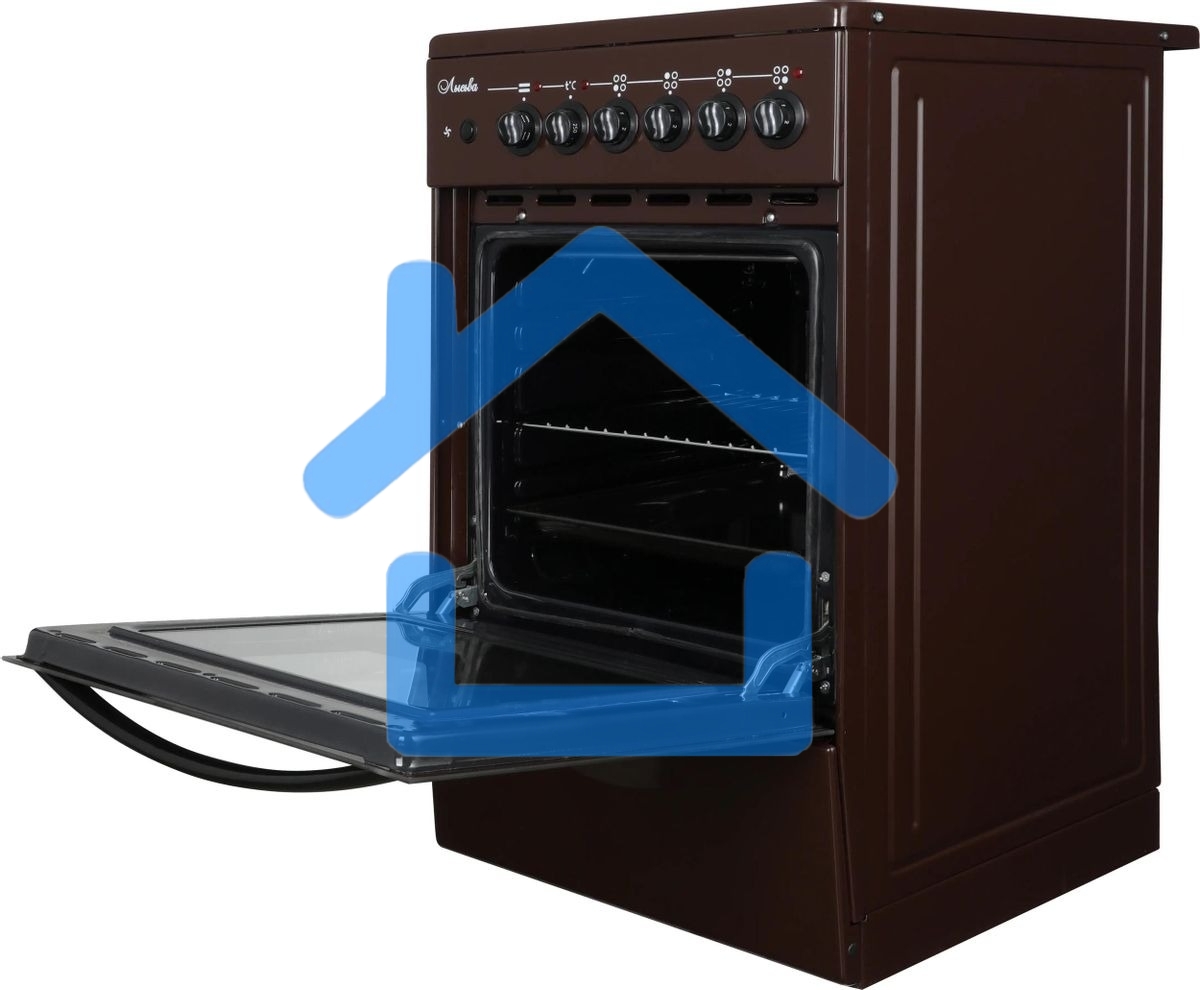 Плита электрическая Лысьва EF4004MK00 коричневый, конфорок 4 шт, духовка 57 л, 50 см x 84 см x 60 см (без крышки)