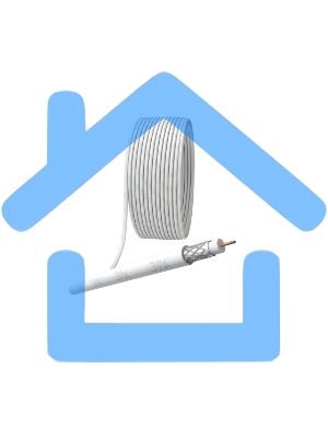 Кабель коаксиальный Эра RG-6U CCS/оплетка Al 48проц. PVC Simple 75Ом белый