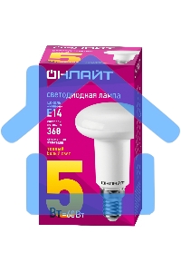 Лампа светодиодная ОНЛАЙТ 71651 OLL-R50-5-230-2.7K-E14