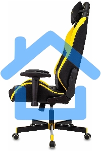 Кресло игровое Knight Neon черный/желтый соты эко.кожа с подголов. крестовина металл