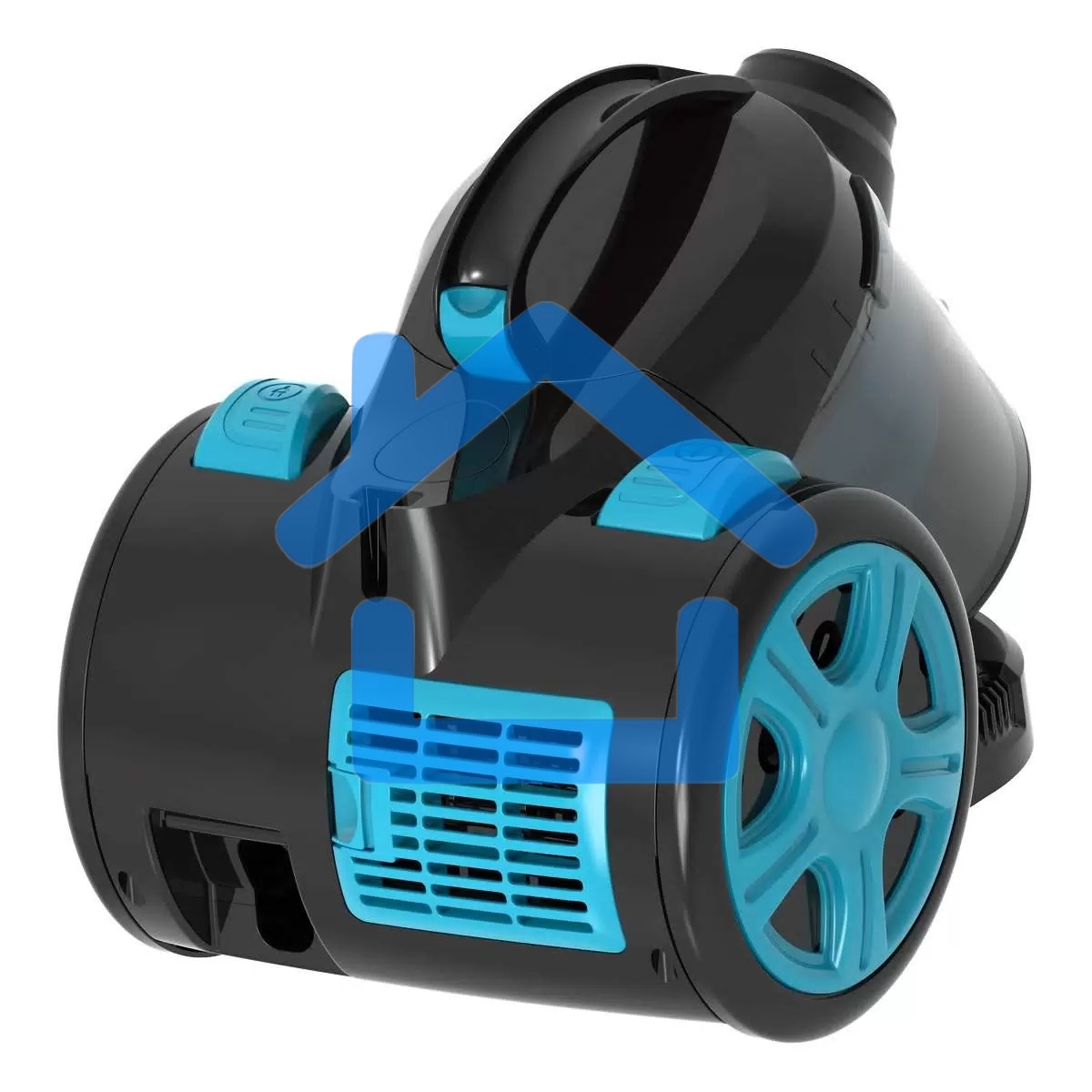 Пылесос Blackton Bt VC1802B черный/голубой, 350/1400 Вт, уборка сухая, пылесборник контейнер 2 л