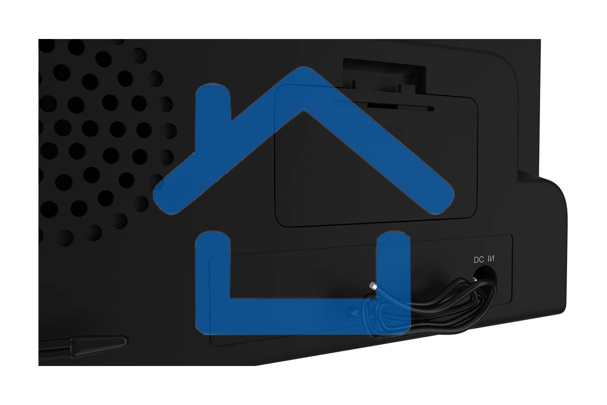 Радиобудильник Harper HCLK-5030 black - белый led