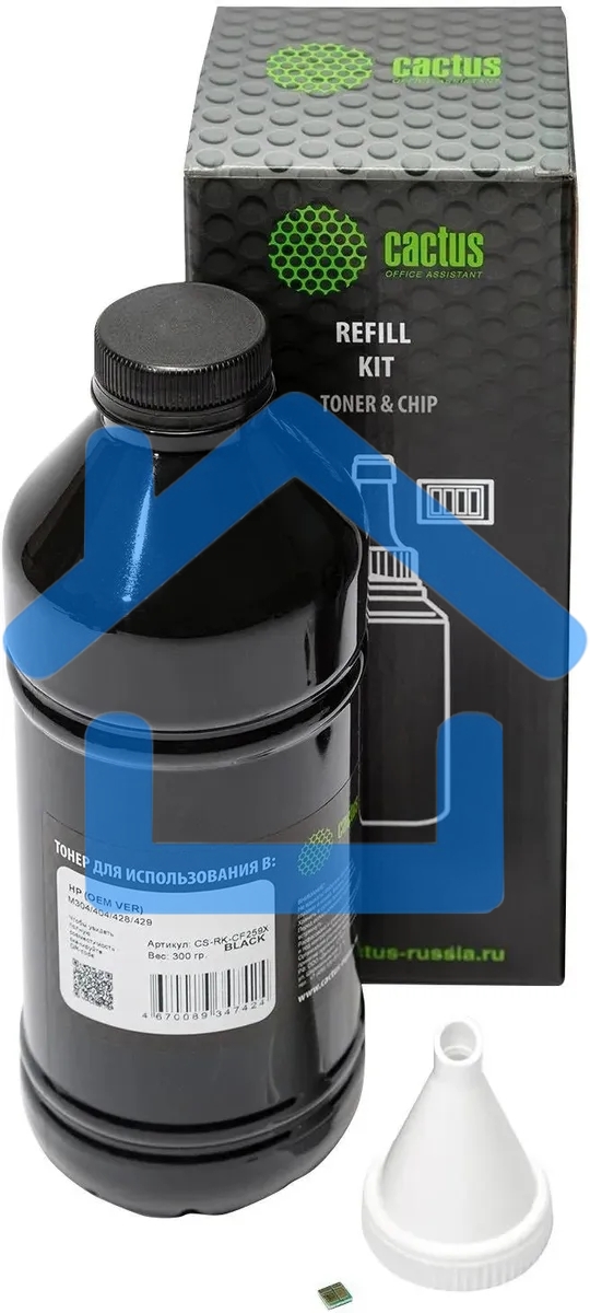Тонер Cactus CS-RK-CF259X черный флакон 300 гр. (в компл.:чип) для принтера HP (OEM VER) M304/404/428/429
