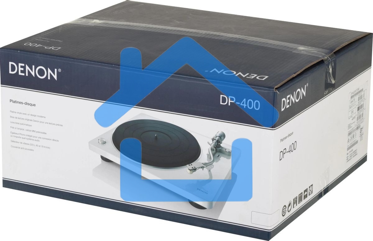 Проигрыватель винила Denon DP-400F, частично автоматический, белый