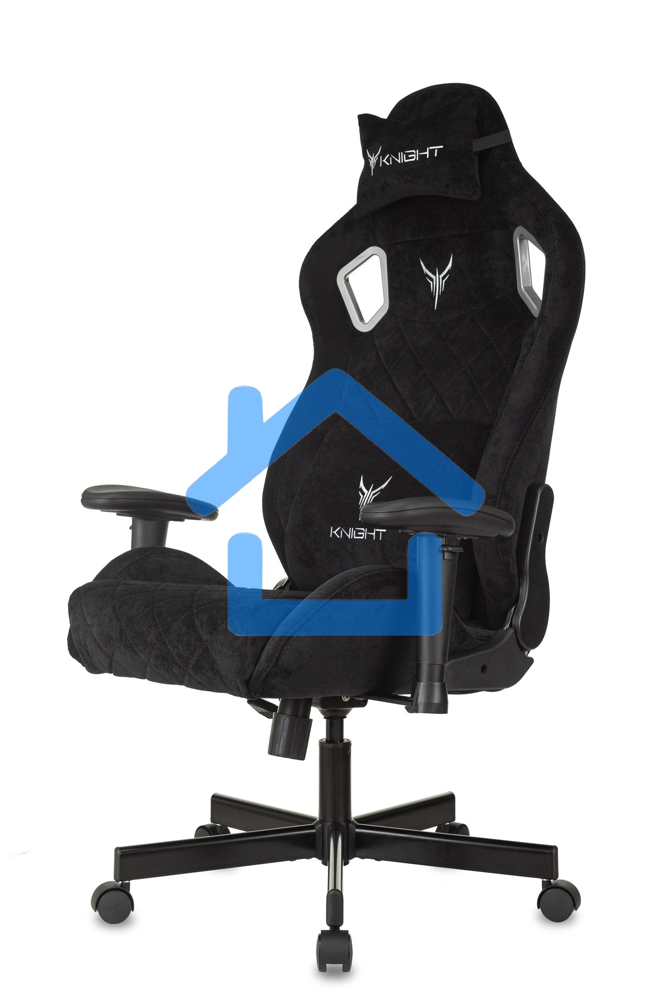 Кресло игровое Бюрократ Knight Outrider Light-20 черный с подголов. крестовина металл