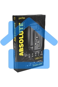 Портативный аккумулятор Powerbank Perfeo ABSOLUTE 10000mah In Micro usb,USB /Out USB,Micro usb,Type-C,Lightning, 2.1А/ черный (PF_B4878)