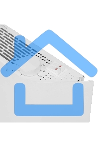 Конвектор Denzel XCE-1000 белый, 1000 Вт, 15 м2, термостат