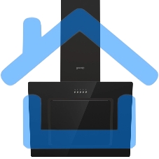 Вытяжка каминная Gorenje WHI626E6B черный/серый, 60 см, 678 куб. м/ч, 65 дБ