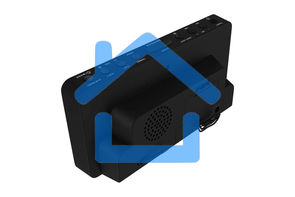 Радиобудильник Harper HCLK-5030 black - белый led