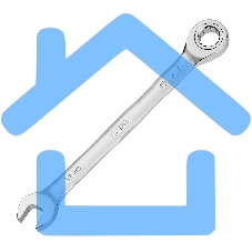 Ключ комбинированный трещоточный Denzel 14705 11 мм, CrV, матовый хром