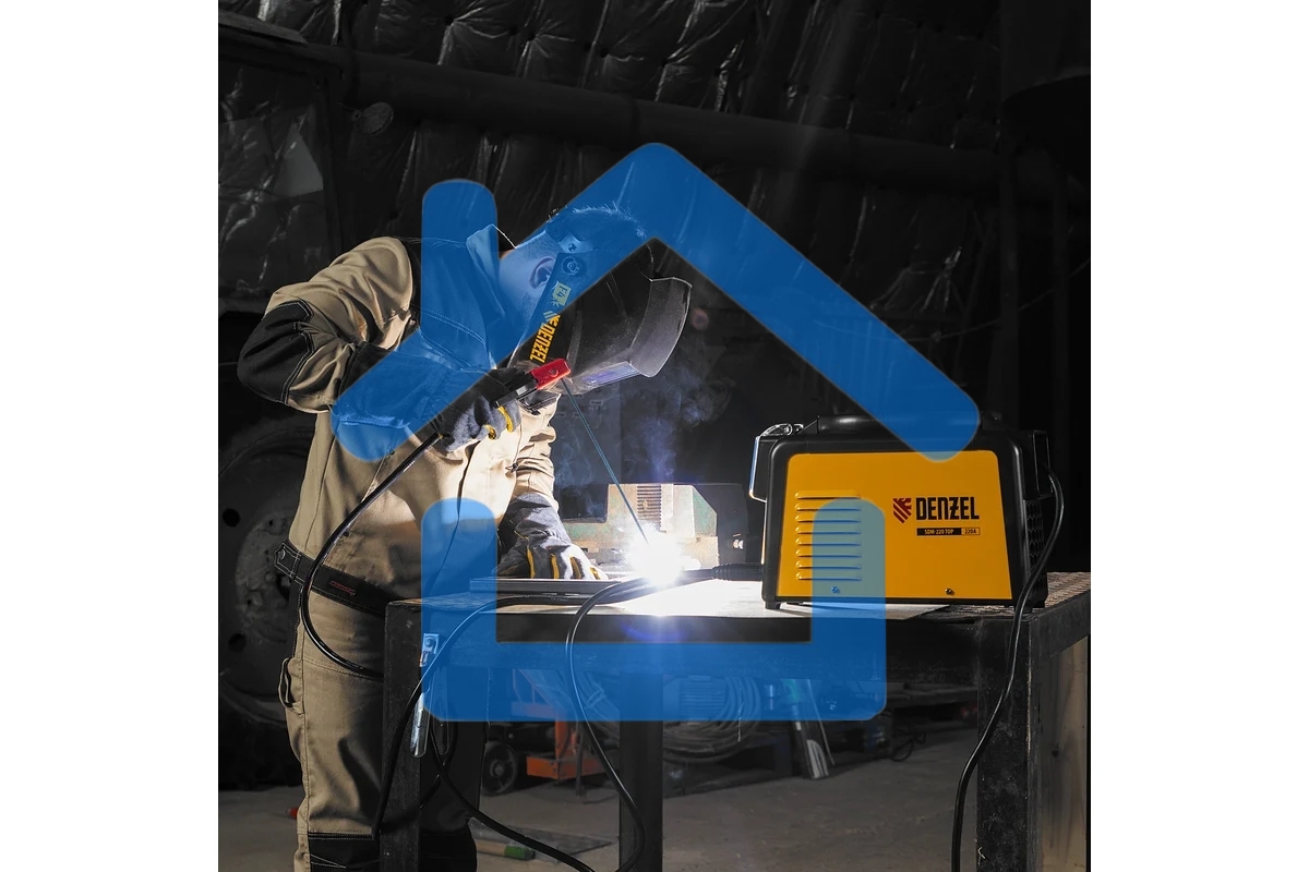 Аппарат инвертор. дуговой сварки SDM-220 Top, 220 А, ПВ 60% кейс Denzel