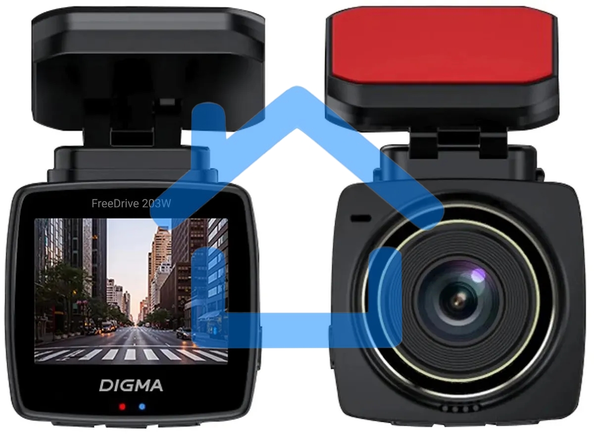 Видеорегистратор Digma FreeDrive 203W черный 2Mpix 1080x1920 1080p 120гр. MSTAR 8336