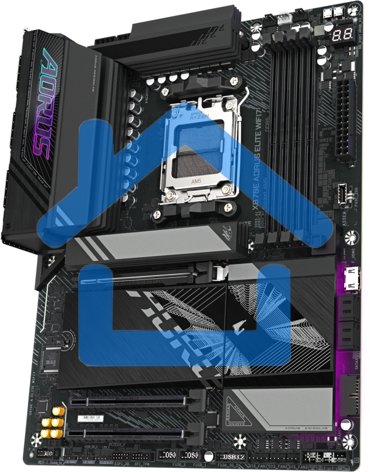 Материнская плата Gigabyte X870E AORUS ELITE WIFI7, AM5, AMD X870E, 4xDDR5, 4xSATA, 4xM.2, 1xPCI-E 5.0 x16, 1xPCI-E 4.0 x4, 1xPCI-E 3.0 x4, 1xHDMI, 1x 2.5Gb LAN, 4xUSB-A 3.2 Gen 1, 2xUSB-A 3.2 Gen 2, 4xUSB-A 2.0, 2xUSB-C 4.0, 2x3.5 мм, 7.1, ATX